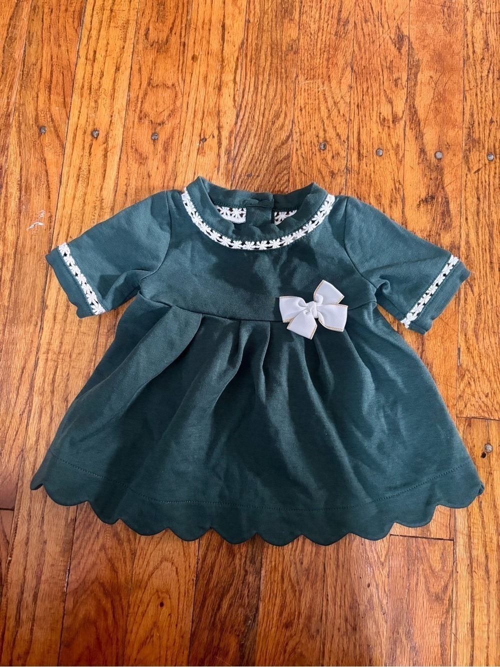Tahari Baby 2 Piece Holiday Babydoll Top & Knit Sweater Set 12M - Picture 6 of 12